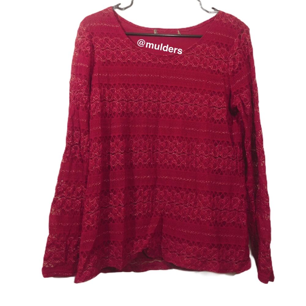 Striped Burgundy Red Long Sleeve Shirt